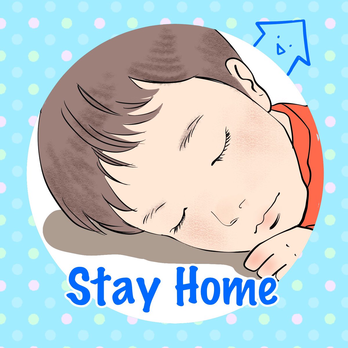 s77220t19's tweet photo. 【突発似顔絵企画】
お子さんの寝顔とStayHomeフレームで似顔絵やりたいなと思いますが…
需要あるかな？

フォロー＆RTで 3名様
本日 2020/4/30
22時までの募集でお願いします～☺ https://t.co/3QcS7fCNPC