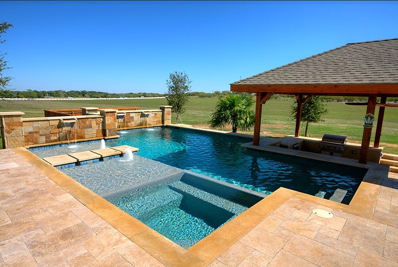 TexasPoolsPatio's tweet photo. Get away from it all without leaving home in your incredible new backyard. Imagine...a beautiful sunny day, the aroma of the grill, splashing in the pool and relaxing poolside anytime you want. https://t.co/TOxSmcHhFc