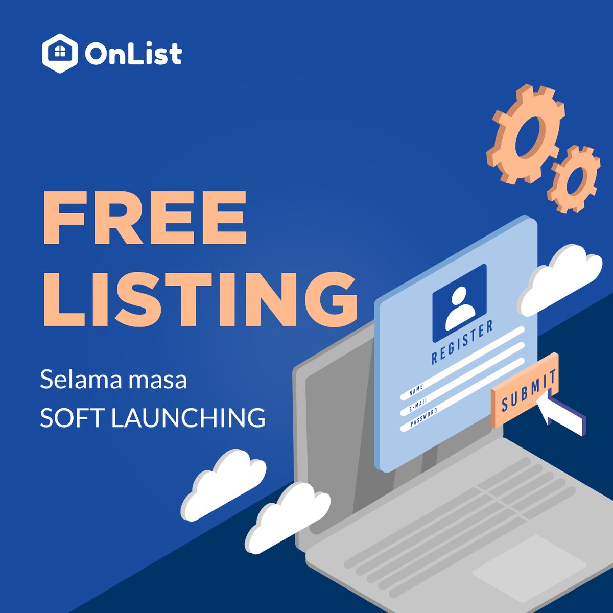 OnListMarketing's tweet photo. Selama soft launching, kalian dapat memanfaatkan fasilitas FREE Listing dari kami lho. Jadi, tunggu apalagi? Manfaatkan kesempatan ini sekarang ya!

#OnList #OnListproperty #jualbeliproperti #jualbelirumah #jualbeliapartemen
#temukanrumahidaman #OnListAja https://t.co/MebDrcRd90