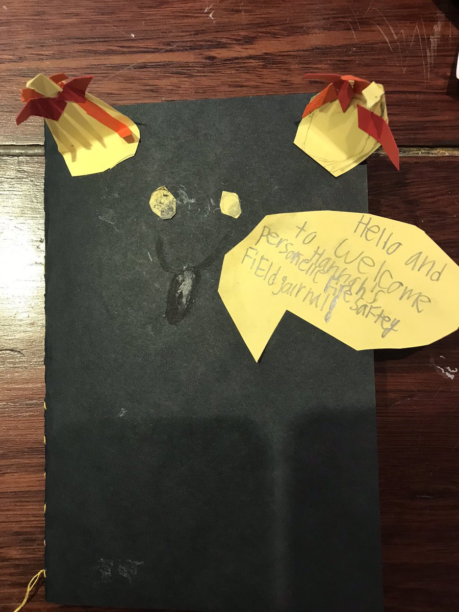 WestCoastSGHE's tweet photo. It’s fire safety week @LiveItearth Hannah C., Gr.3, George Jay Elementary #LiveItCommunity. Hand made journals emerging https://t.co/3Op3lUsuK5