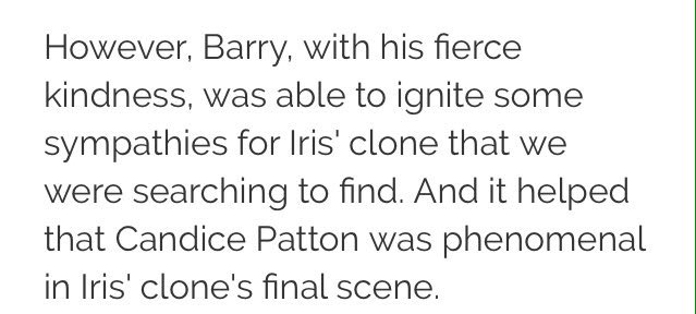 “ @candicepatton was phenomenal in Iris’ clone scene” Love when we get episodes where Candice has the ability to showcase her amazing talents! More of this on season 7 please!   #TheFlash  #Westallen  @ewrote @kwwheeler