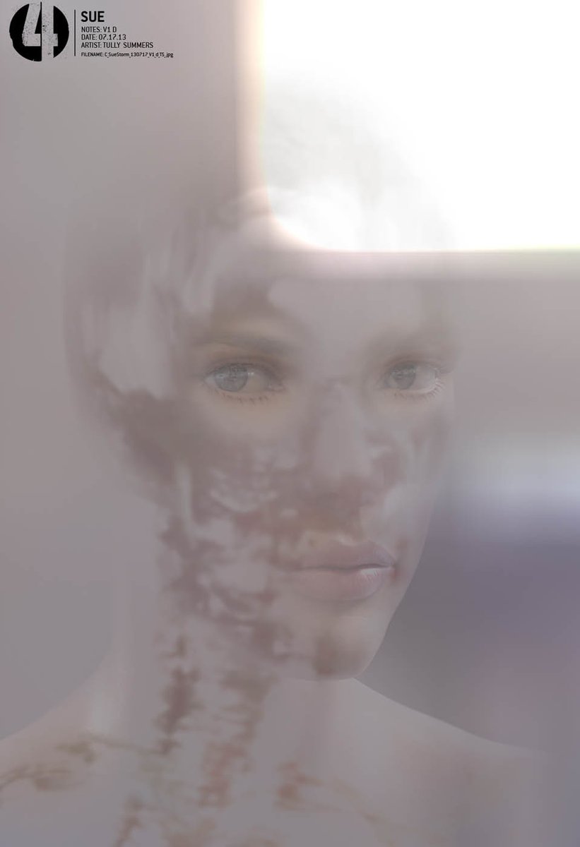 EarthTRN554's tweet photo. Different versions of Sue going invisible, levels of transparency. Concept art by Tully Summers (2013) #fant4stic #fantasticfour #marvel https://t.co/73oBt7yyYx