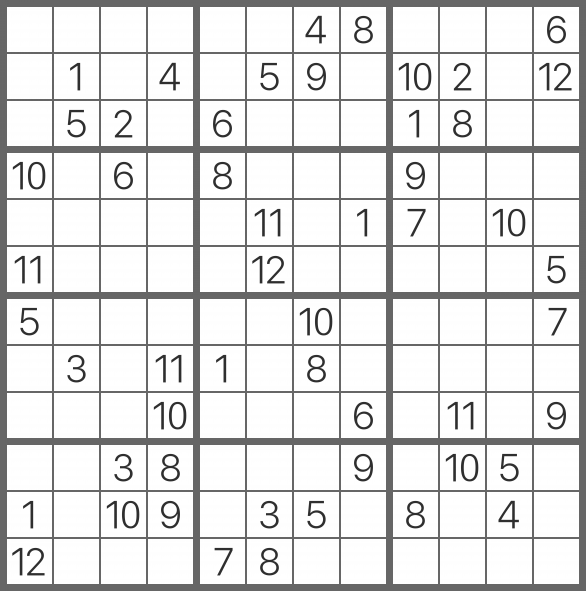 Sudoku 12x12 - Fácil 