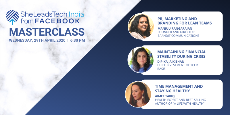 YourStoryCo's tweet photo. TODAY AT 6:30 PM:
Join the #SheLeadsTech Masterclass for a discussion on the overall strategy for your business - finance, branding, time-management, and health.

A few slots still left, register right away: https://t.co/cMwwCSPXKM https://t.co/foDA36hF1u
