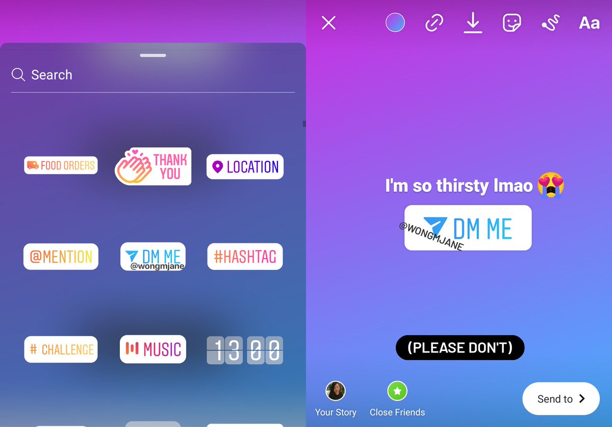 Instagram is working on “DM Me” Sticker