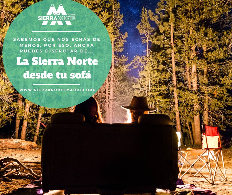 ¿ Conoces la campaña 🛋LA SIERRA NORTE DESDE TU SOFA🛋? Ya tenemos cargadas más de 15 visitas virtuales a nuestros preciosos pueblos y entornos naturales. 
¡La #SierraNortedeMadrid es un paraíso para disfrutar al aire libre! 
Info👉🏼bit.ly/2WcbOlZ
@TurismoMadrid