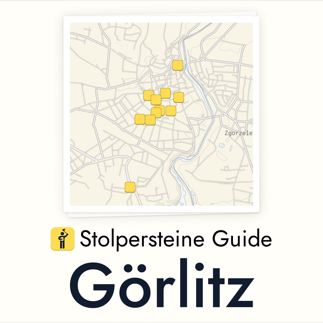 Ab sofort sind sämtliche Stolpersteine von Görlitz im Stolpersteine Guide verfügbar  buff.ly/3aNLAeA #goerlitz #stolpersteine