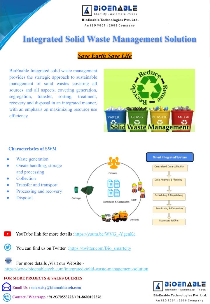 smartcity_W's tweet image. #BioEnableTech offers Solid waste management solution  for all #smartcity projects.

#ISOcertified  #ISWM #biosmartcity #GreenEnergy 

For details visit us: bioenabletech.com/integrated-sol…

Email us: smartcity@bioenabletech.com