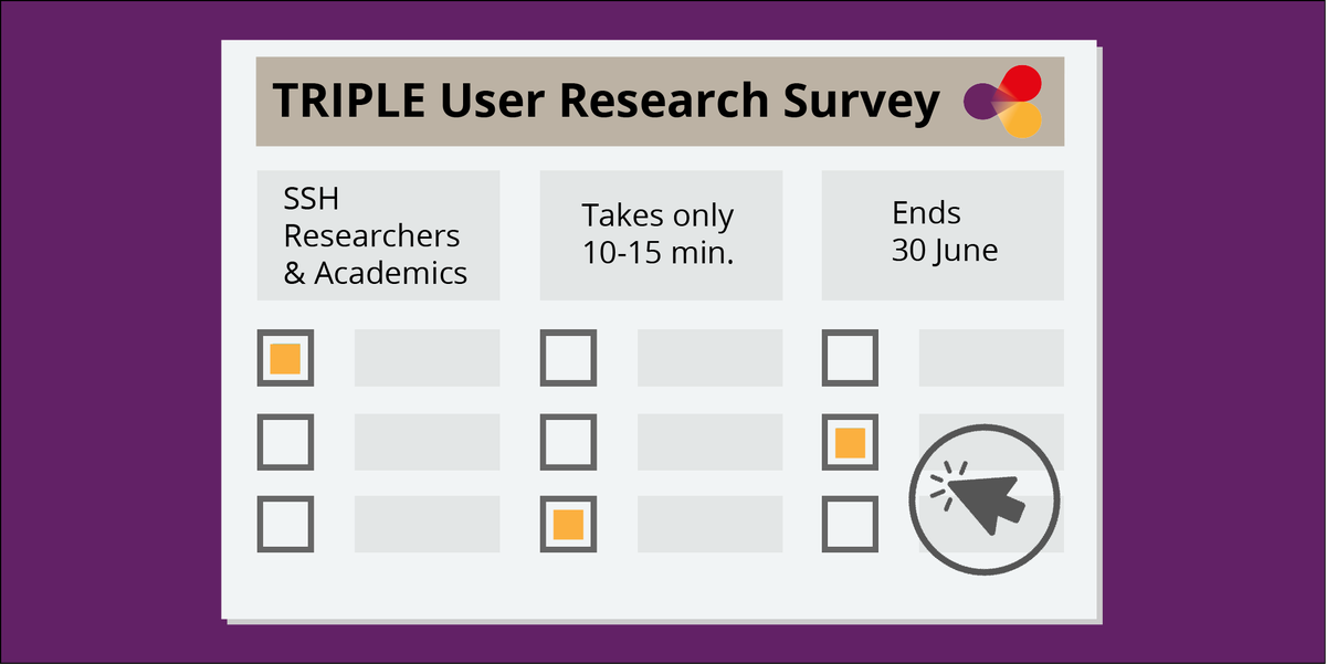 TripleEU's tweet photo. Are you an #SSH #researcher? Then pls take part in our survey on user needs to 
help us develop a discovery platform that will revolutionize your research!

https://t.co/mRM1tMb36s  

More info: https://t.co/6iryubso8k 

#DigitalTools #UserResearch #OpenScience @OPERASEU https://t.co/QYHPmYEE1e