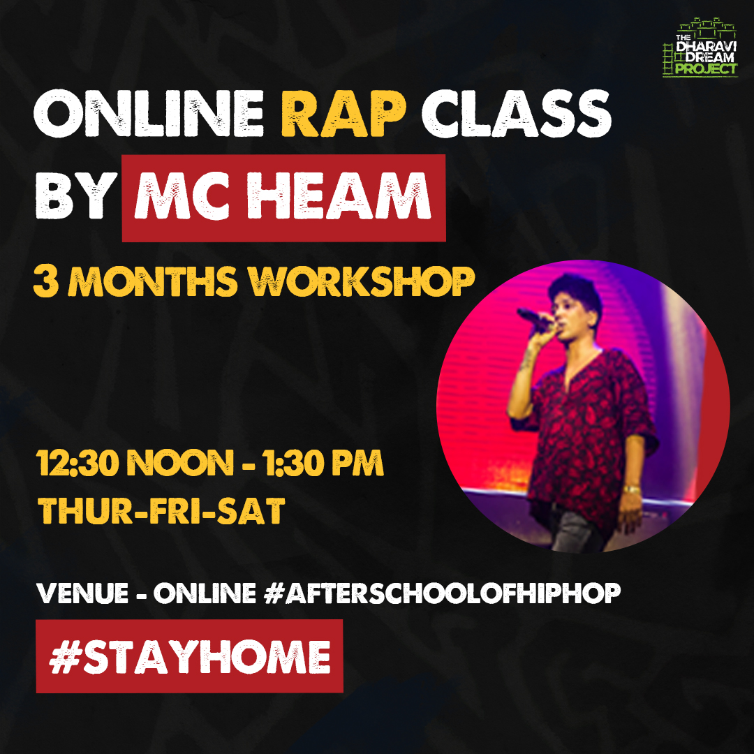 TDDP_IN's tweet photo. Let's tap the power of #rap🎤&amp; converse with @MCHeamMusic over the #StayHome 3-months #OnlineWorkshop for a deeper insight into #rapping.

Just DM on Instagram &amp; we will send you a link for our free #onlineclasses.

#RapWorkshop #RappingWorkshop #FlattenTheCurve #StayHomeStaySafe https://t.co/F23YDokFqF