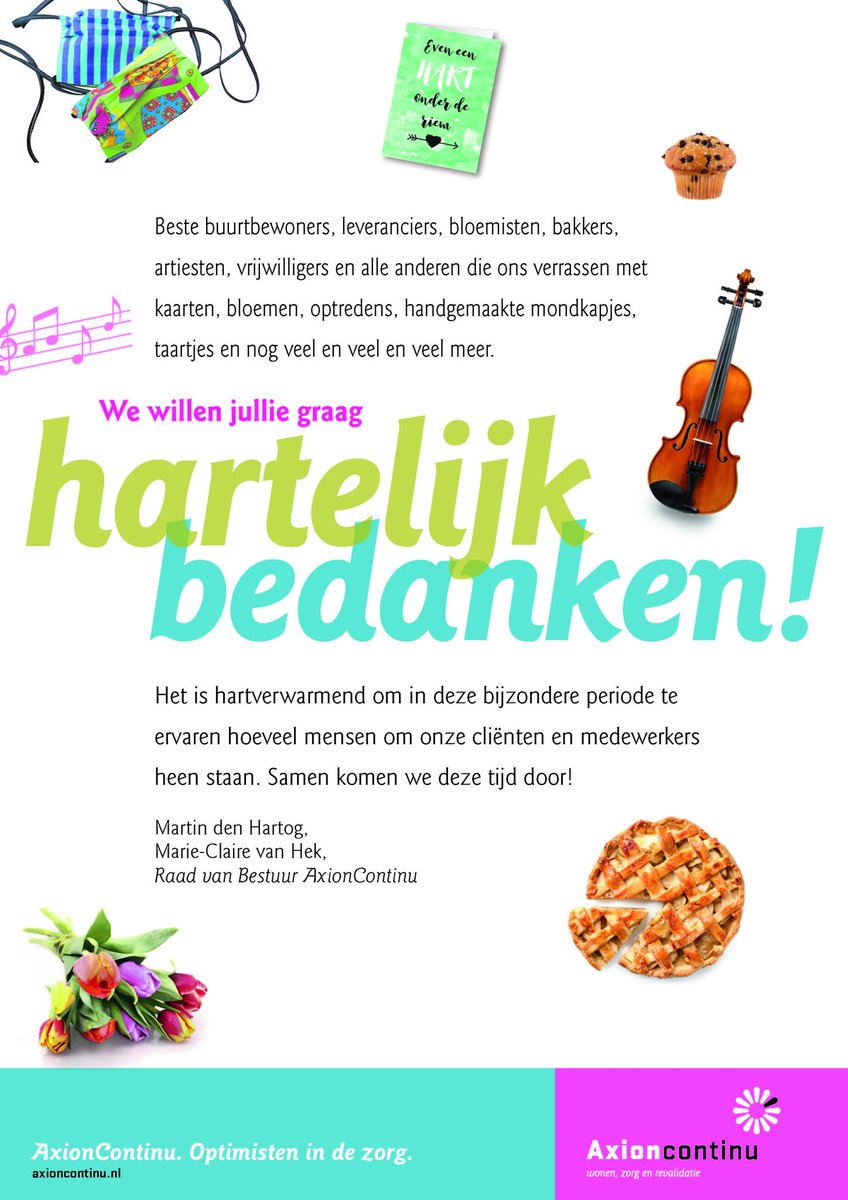 AxionContinu's tweet photo. Hartelijk dank namens Raad van Bestuur AxionContinu!
#hartvoordezorg #axioncontinu #mijnprachtbaan #ouderenzorg #Corona https://t.co/N5Ts0EGV0R