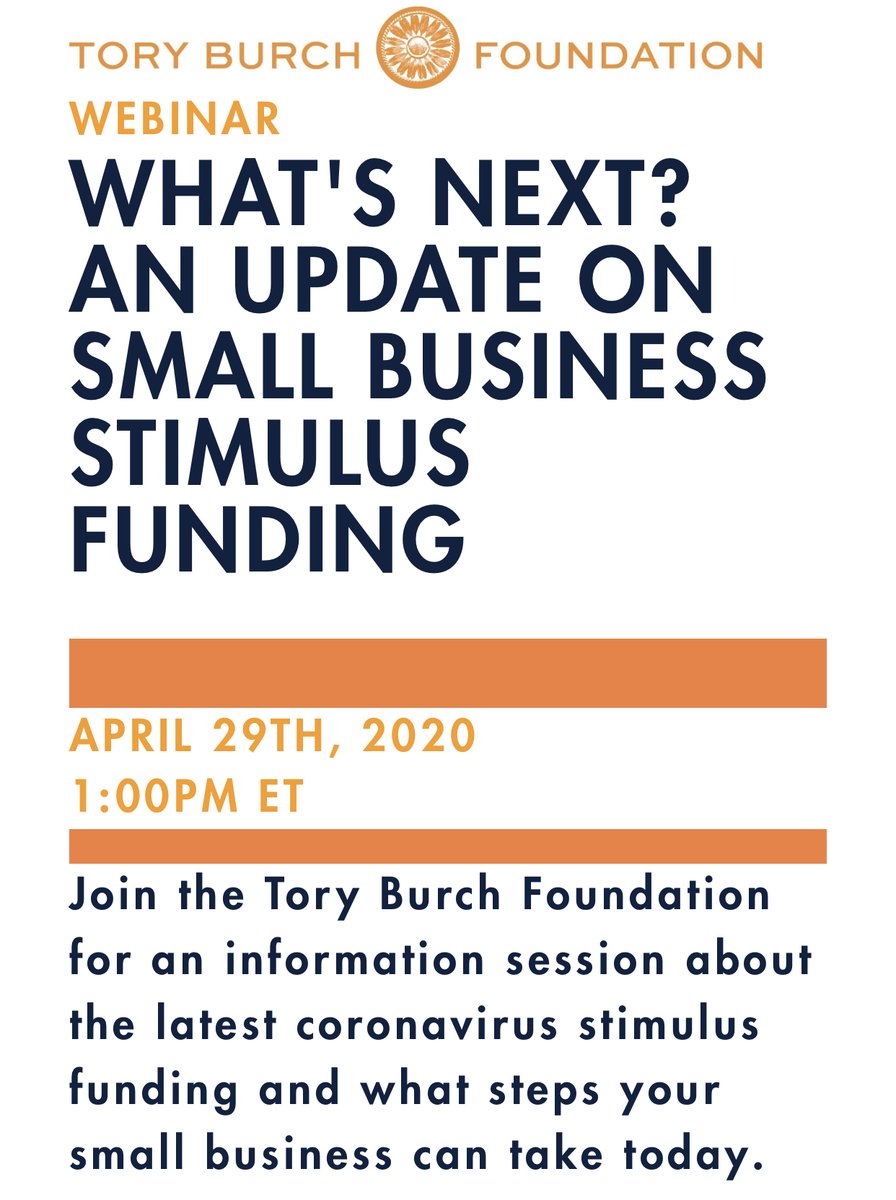 ASIDNYUCE's tweet photo. Have some free time this afternoon?  Check out this webinar happening later today:

“What’s Next?  An Update on Small Business Stimulus Funding”
@ToryBurchFdn 
1pm
https://t.co/VkwxMhRdqw
#webinar #stayhome #whatsnext #business #interiordesign https://t.co/DjTzAkbXyW