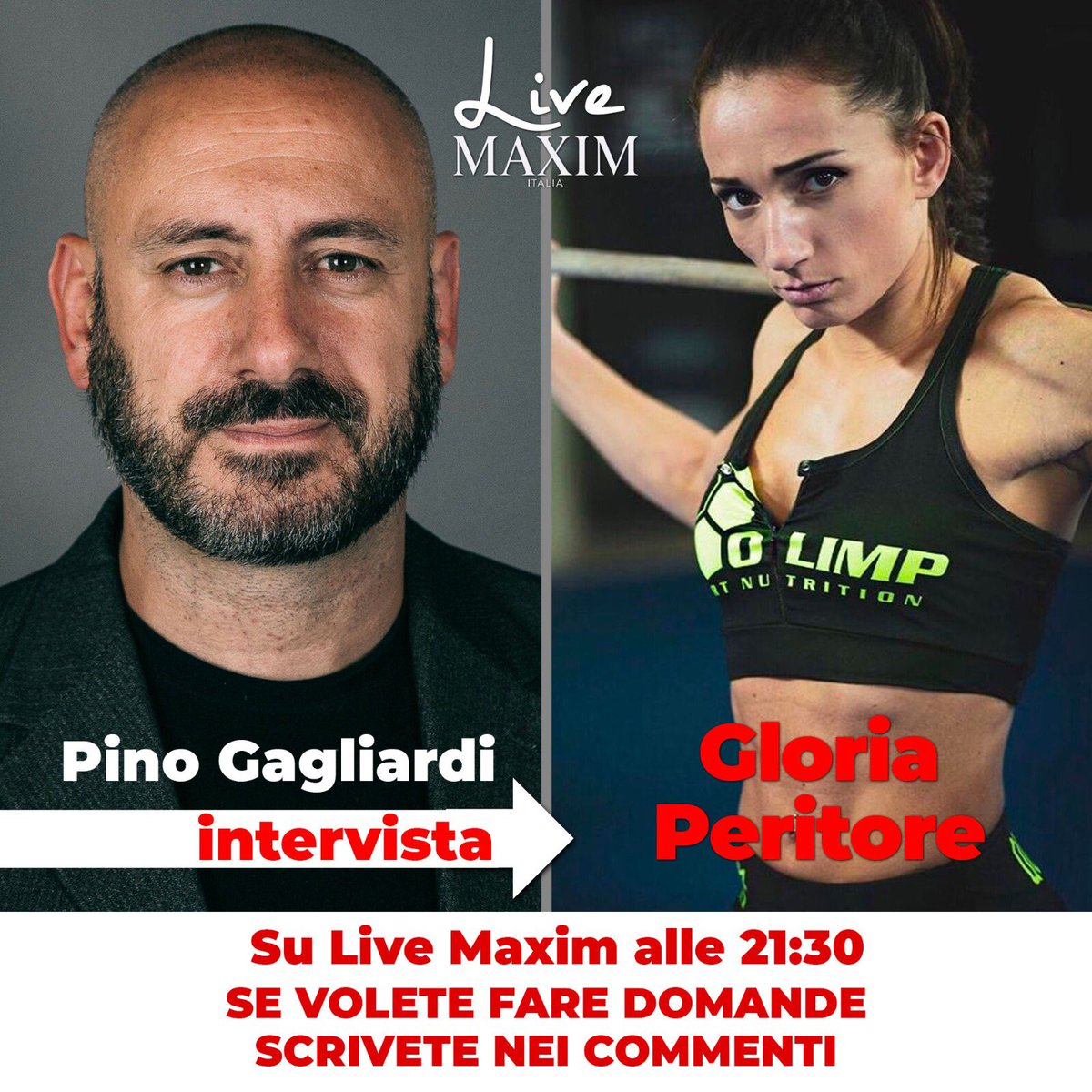 thepinuzz's tweet photo. @GloriaPeritore campionessa internazionale di #kickboxing sarà ospite questa sera 29 Aprile alle 21.30 di #LiveMaxim sul profilo #Instagram di @MaximItalia #theshadow #iorestoacasa https://t.co/AMIiYgkaeG