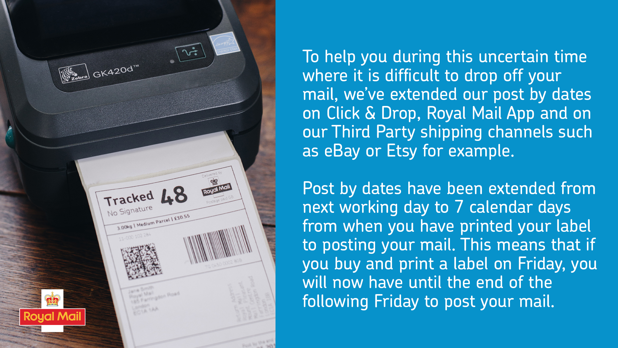 royal mail print label