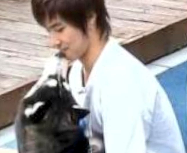 みーちゃんみん Hug ユノのお友達の 可愛い ユノ 顔が小さいよ ハスキー犬のテプン君 思い出すね 東方神起日本デビュー15周年 東方神起 Wearet Toho15th ユノ チャンミン