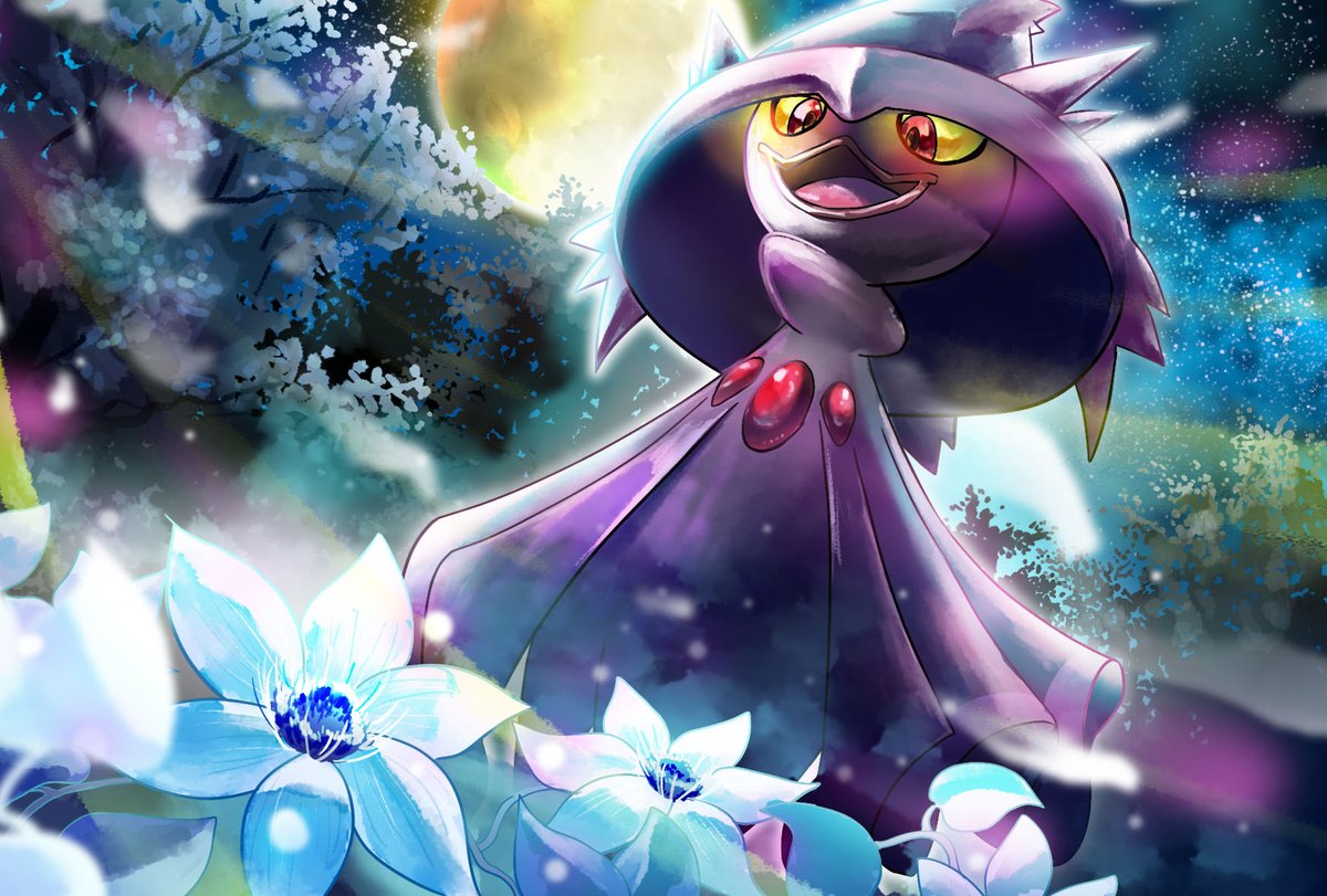 ポケモン できました 深夜に輝く花を見つけたムウマージです 夜空とキラキラを描くのは楽しい やまおり 星と魂の発見隊のイラスト ポケモン できました 深夜に輝く花を見つけたムウマージです 夜空とキラキラを描くのは楽しい やまおり 星と魂の発見隊のイラスト