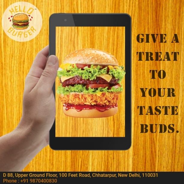 HelloBurger3's tweet photo. Give a treat to your taste buds.
Order Now : +91-9870400830
Visit Here@: D 88, Upper Ground Floor, 100 Feet Rd, Chhatarpur, New Delhi, Delhi 110031
#BurgerPlace #DeliciousChickenBurger #TastySnacksAtDelhi #DeliciousFoodChhatarpur #Snacks https://t.co/S9OHBEIncW