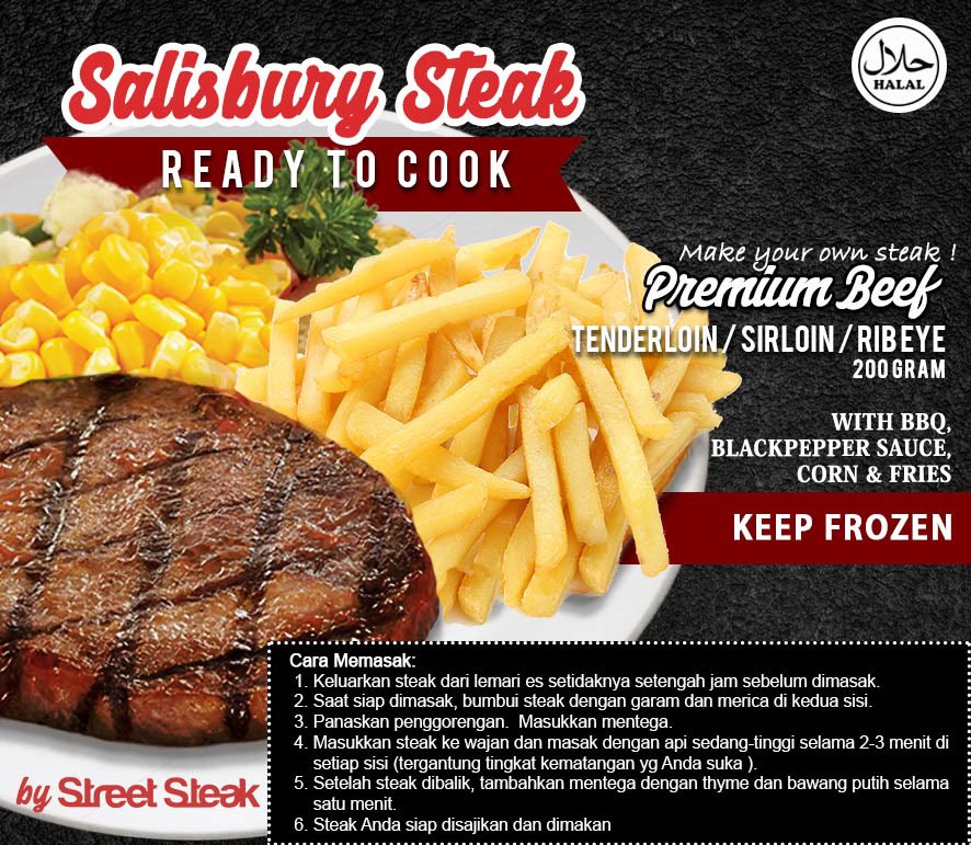 Order via tokopedia/ street steak