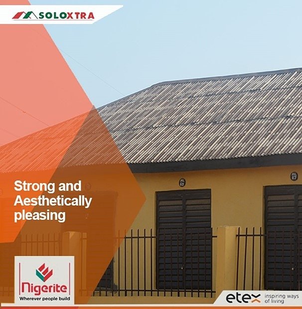 An extra touch of ambiance on your roof at an affordable rate.
With #Nigerite SoloXtra roofing sheet…., building projects always get better
#NigeriteLimited #etex #Soloxtra #Buildingsolution
#roofing #house #building #staysafe