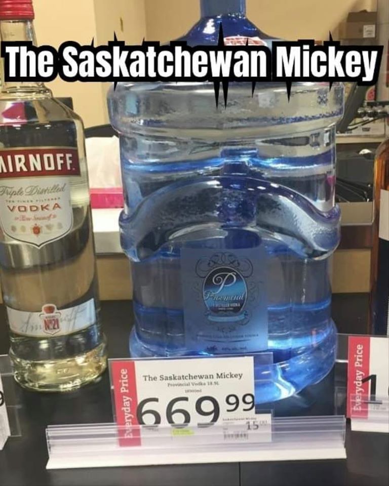 so_saskatchewan's tweet photo. #covid19sk #vodka #sk #sask #Saskatchewan #mickey  #so_saskatchewan https://t.co/B15CRfGkzu