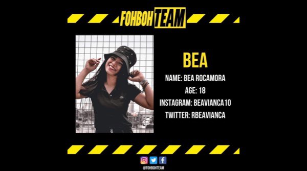 FOHBOHteam's tweet photo. #MeetAMember Bea Vianca Rocamora ♥
https://t.co/etWp1LnG48
Our lovely baby girl! Follow BEA in her Social accounts! #FOHBOH https://t.co/Lf2Acop9HF