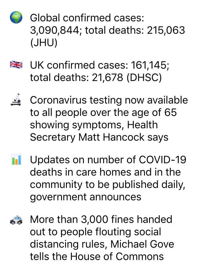 DAILY UPDATE ALERT... This is serious... We must work together... We need you to help us minimise the spread of this virus... donate now and help make a real difference ▶️ charityboxx.org