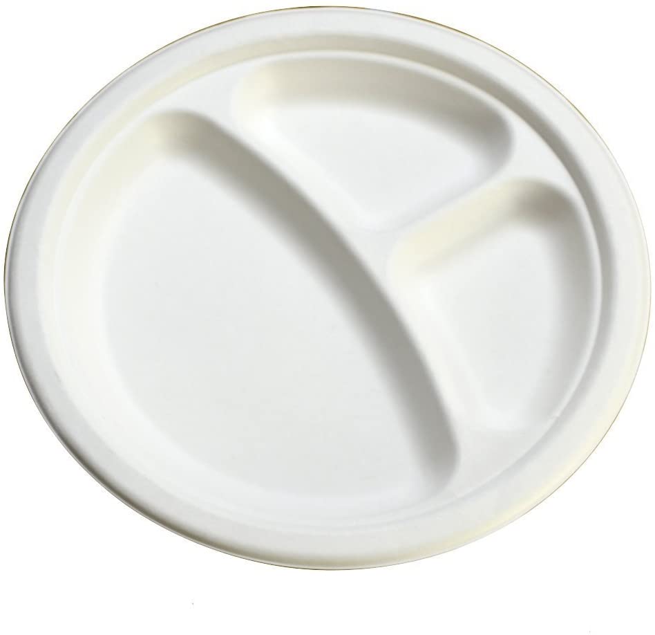 ななだ 使い捨て 丈夫な紙皿 エコでオシャレな Eモールド 仕切り付きプレート 23cm P012 50枚入 赤ちゃんいるご家庭とか 家族の多いご家庭とか 本当に大変だと思う もうね 洗い物というものすべてに関わりたくない そんな時はこれ このcoco壱番屋