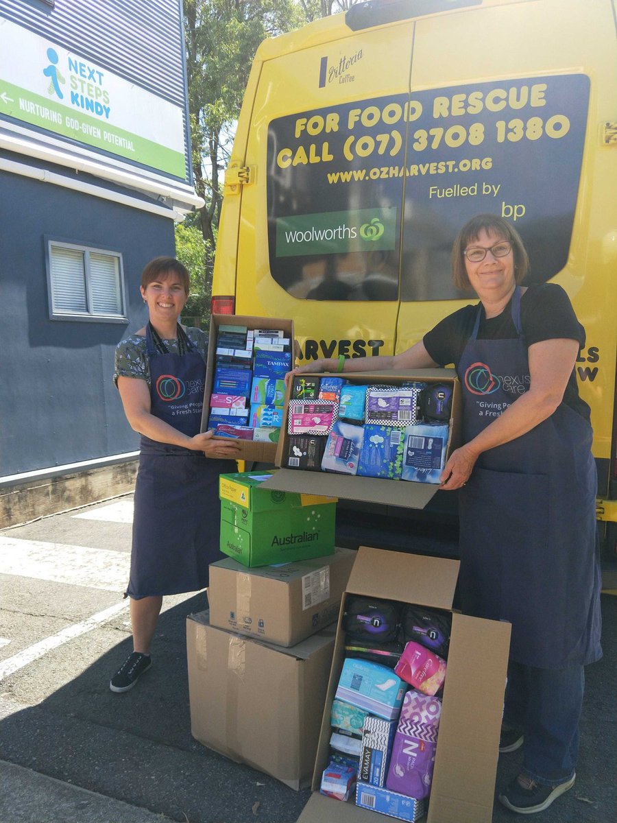 sharingdignity's tweet photo. This #covid19 has changed the way we normally do things so it is so great to Collaborate with @OzHarvest to ensure the team were able to deliver much needed feminine hygiene products out to some of the agencies they deliver to. Together we can #makeadifference #endperiodpoverty https://t.co/OcOItSMUDR