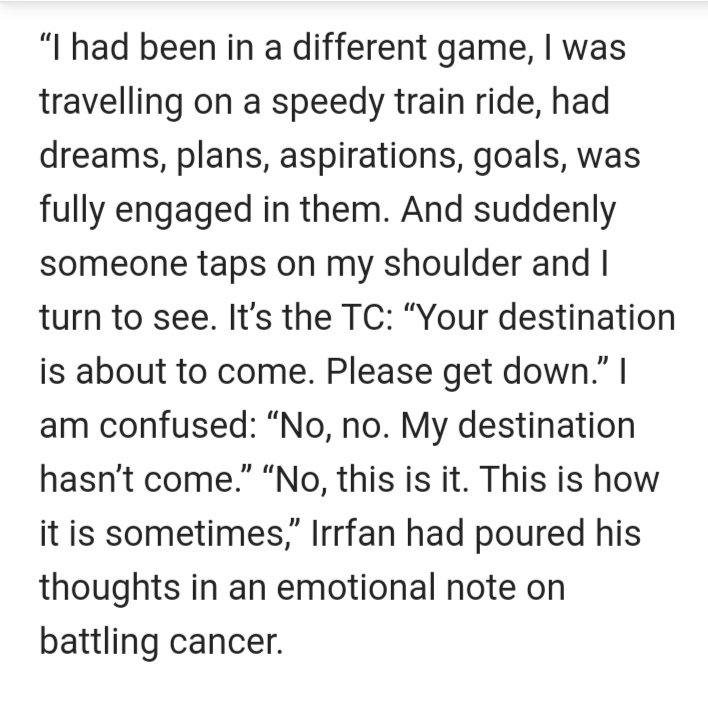 Nishthagupta97's tweet photo. Dear #IrrfanKhan, 
It was too soon for you to leave us. Thank you for all the great work you did for us to witness. 

The void of such a natural actor as you, will always be hard to fill.

You will always be remembered in our hearts♥

May your soul rest in peace _/\_ https://t.co/npm548WYTW
