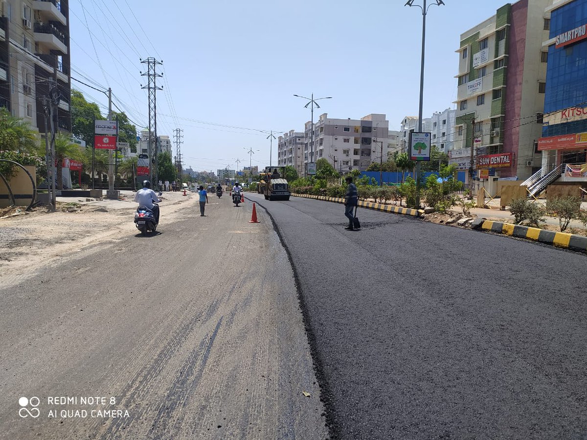 B.T Roads taken up by GHMC under Comprehensive Road Maintenance Programme (CRMP) Goshamahal Petrol Pump  to Darussalam, HCU Bus Depot to Masjid Banda Road