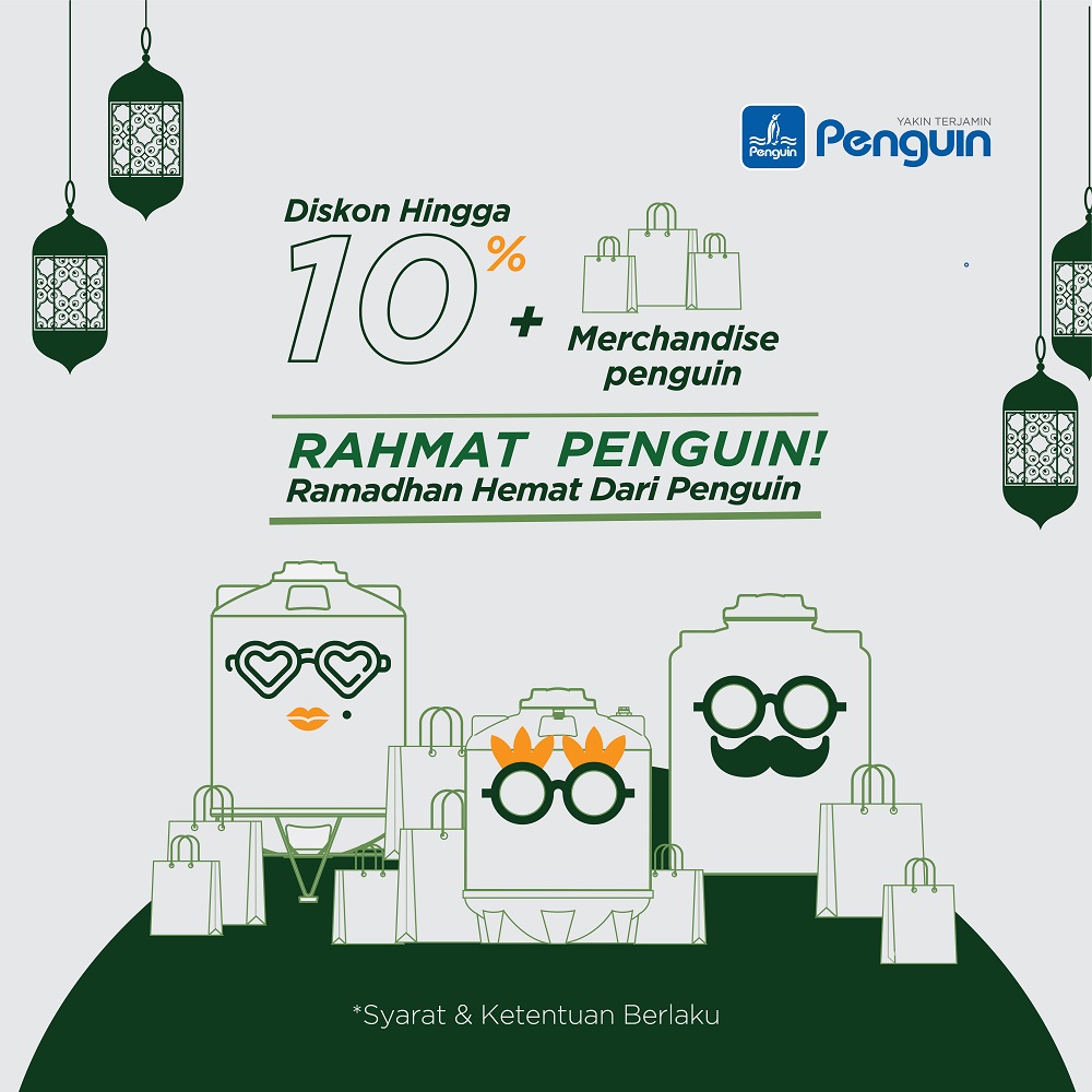 penguin_id's tweet image. Penguin kasih diskon 10% untuk setiap pembelian tangki air ukuran 300 L (TB33),520 L (TB55), 1.050 L(TB110) dan semua tipe Total Drain. Eits gak cuma itu,kamu juga bisa dapetin tumbler Penguin lho!

#RAHMAT #gigihadid #dmtwitter #dirumahaja #jongdae #zaynmalik  #Ramadan #promo