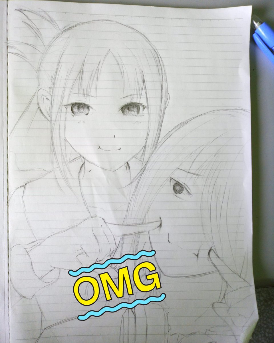 たくみくん 今日のrkgk かぐや様は告らせたい第18巻の表紙より 手の大きさがちょっと変ですみません かぐや様は告らせたい 描いてみた らくがき アニメ好きとつながりたい イラスト 描写