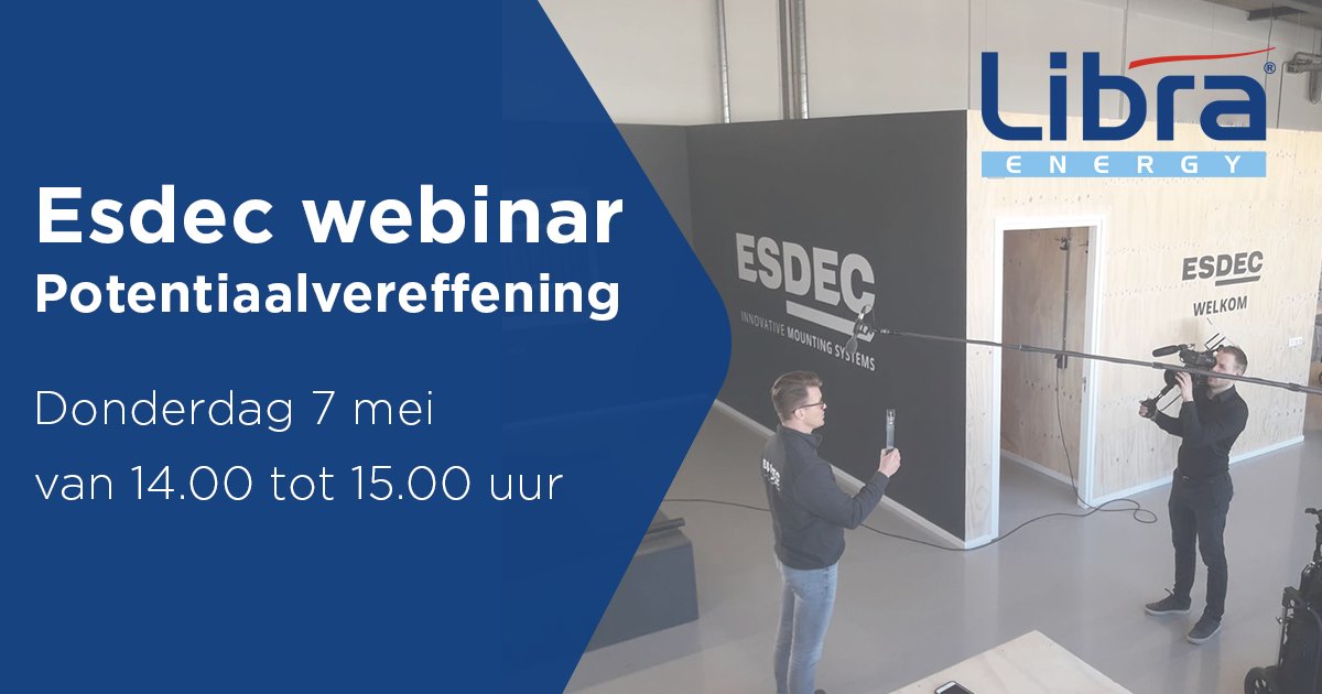 LibraEnergyNL's tweet image. Samen met #Esdec informeren we je op 7 mei over #potentiaalvereffening NEN1010 tijdens een live #webinar.  Wist je dat dit heel eenvoudig is bij FlatFix Fusion van Esdec?

Schrijf je in en leer er alles over tijdens dit webinar:
bit.ly/3f10eTq