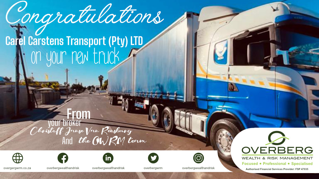 #overbergwrm #carelcarstenstransport #proudlysouthafrican #celebratingclients