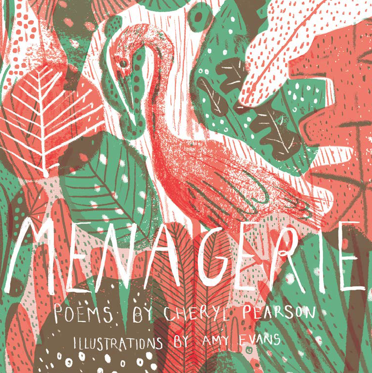 TheEmmaPress's tweet photo. Cover reveal! We're delighted to share with you the cover of MENAGERIE, the poetry pamphlet by @cherylpea, illustrated by @amyinkyevans, launching on 22nd May. It's a collection of poems about animals, divided into water, earth and air. Read more here: https://t.co/Nfhu8krSZc https://t.co/e6EGXaGNKG