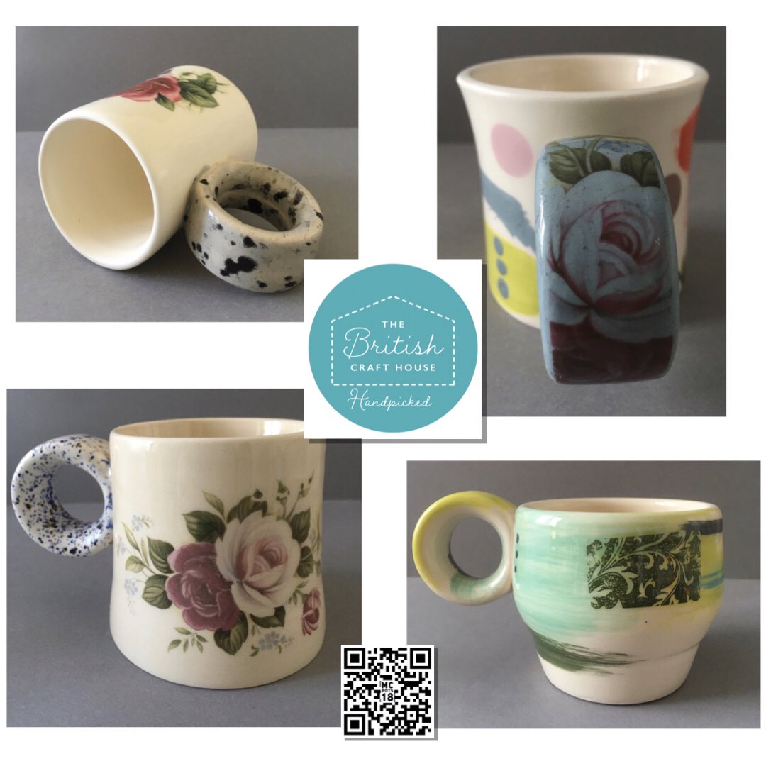 Floral splash on @britishcrafthouse #vintagefloral #ceramics #pottery #green #ceramicdecals #tbch #smallshop #shopsmall #madintheuk #handmade #speckledhandle #mugshotwednesday #potterylove #staycreative thebritishcrafthouse.co.uk/shop/mcpots18/