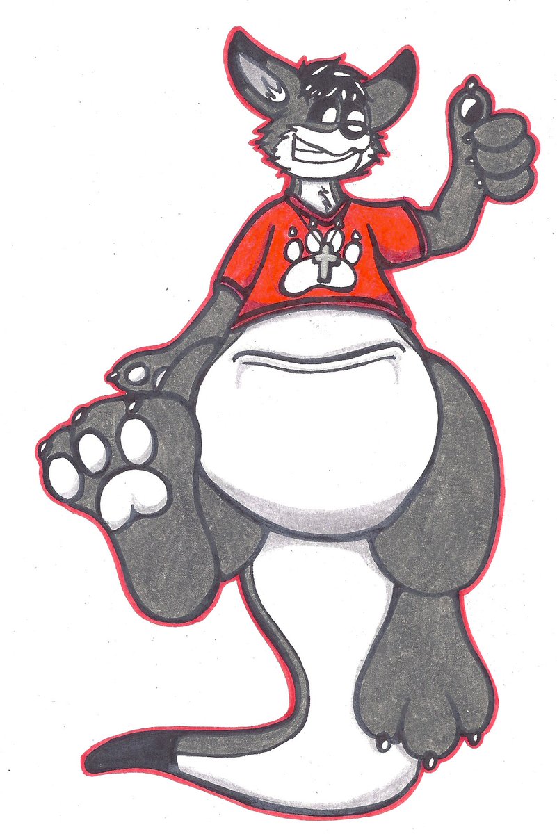 IndustriesKieli's tweet photo. . @theredknight100 is putting a little spring in his step! #kieliindustries #red #theredknight100 #furry #furryart #fursona #anthroart #art #drawing #cartoon #kangaroo #transformation #tf #tfeveryday #kangarootf https://t.co/EvU7ESL4Rf