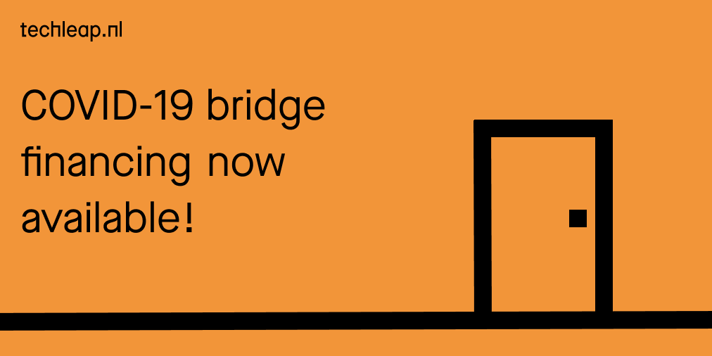 Techleapnl's tweet photo. We're proud to announce with the @MinisterieEZK, ROMs and @Invest_NL that the application portal for bridge financing is now open! Making a combined €200 million available to support startups, scaleups and innovative SMEs during this time: https://t.co/Mz3mMt4sah https://t.co/2Vpj8EB71H