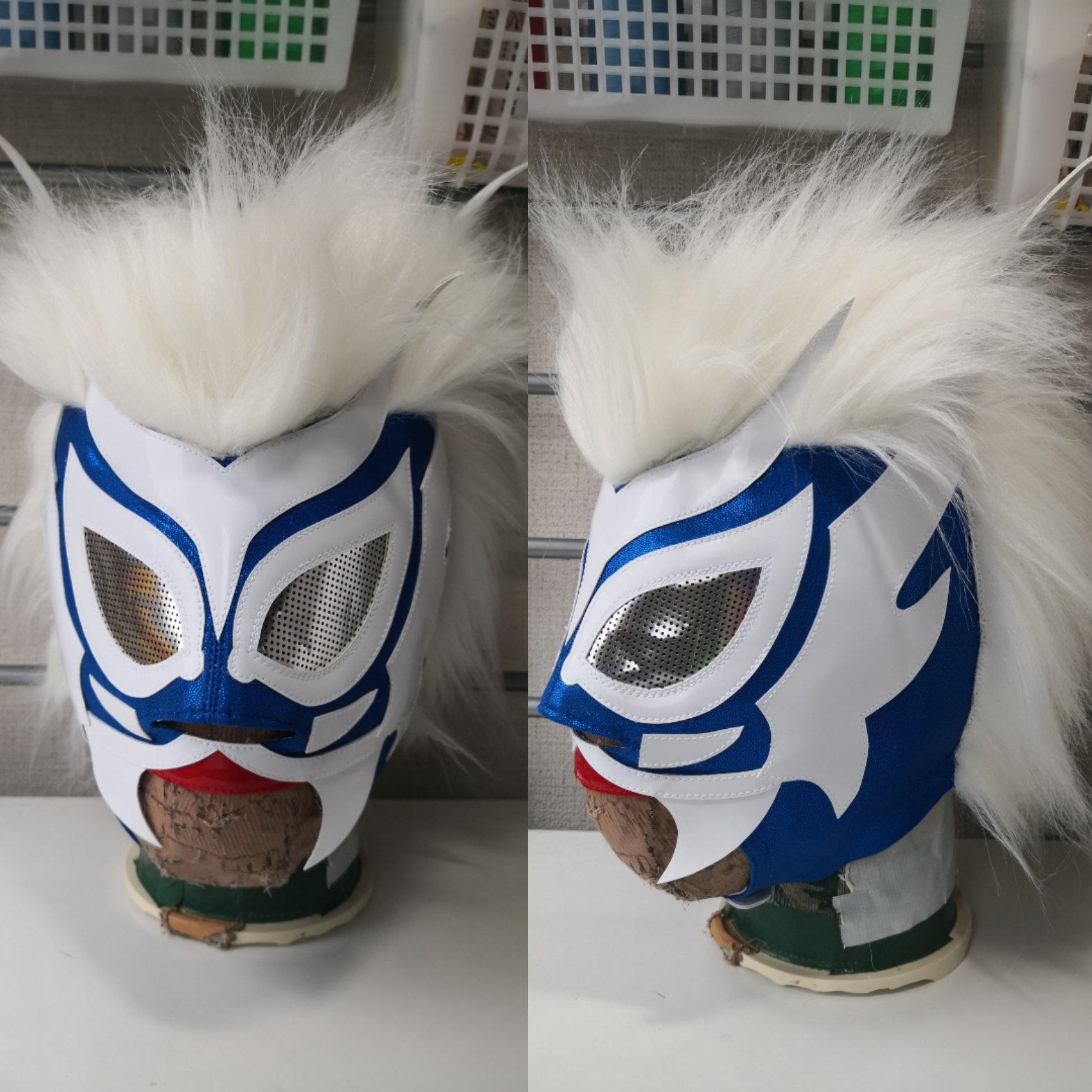 即決！獅龍 プロレスマスク 青 サイン入り マスクドマニア（Maskedmania）-プロレスファンのためのプロレスマスク
