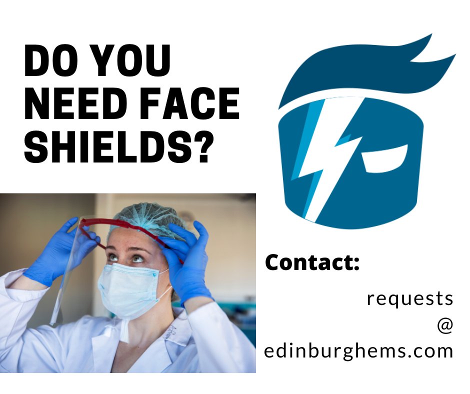 ppecollective's tweet photo. Does anyone you know need face shields? Please contact us.

@EdinburghLive_
@edinburgh @EdinburghPolice
@EdinburghTrams
@Edinburgh_CC

#Scotland #Edinburgh #coronavirus #COVID19 #lockdownuk https://t.co/t5koyHLvMb