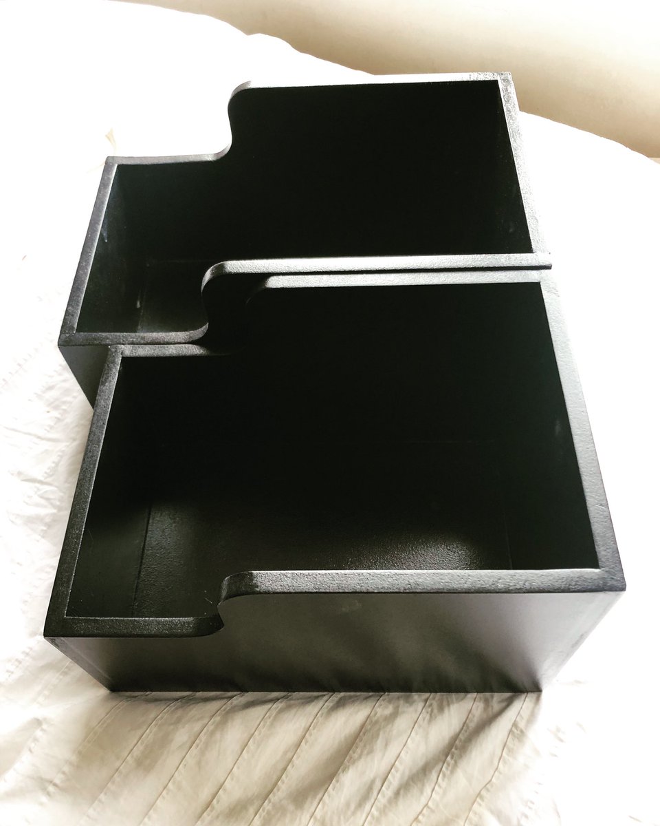jnanagarbha's tweet image. Custom boxes. 
Today I’ll be delivering &amp;amp; shipping my latest batch, including 3 slightly shorter black boxes (like the one at the front) tweaked so they fit on a particular shelf. 
If you have specific storage needs let me know and I’m sure I can help you out #recordboxes