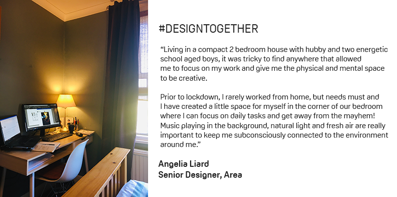 AreaWorkplaces's tweet photo. Our Senior Designer Angelia Liard shares how she's adapting to the lockdown being a busy mother of two, whilst remaining creative and inspired! 
#DesignTogether 
#cdw 
#remoteworking https://t.co/n1ItBxcRxN