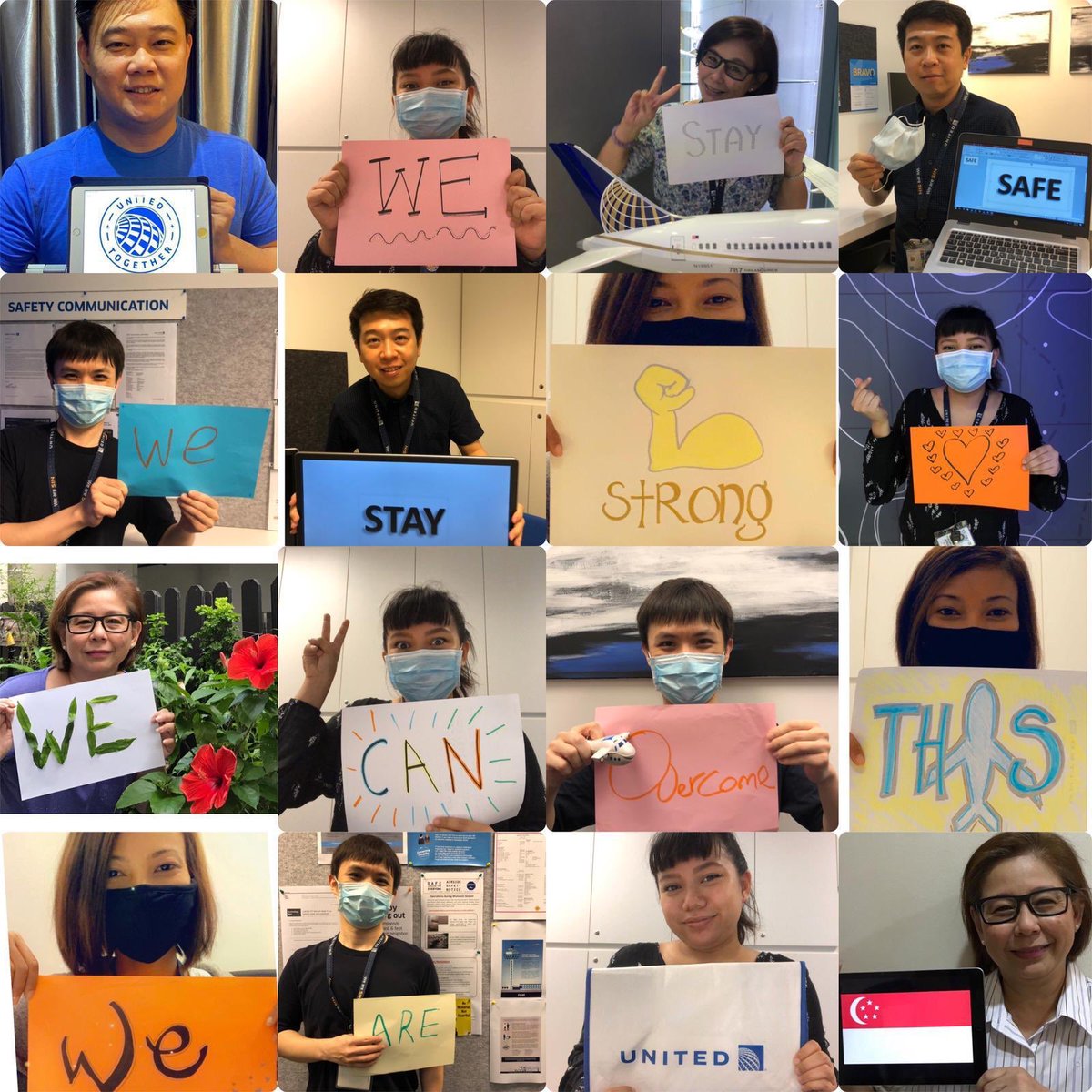 And from HKG to PEK to SIN.... We’re staying home, staying strong and staying healthy... With 💙💙💙 to our United family globally from the Pacific #unitedtogether #UAforWellness #UA_TeamSIN @weareunited @DJKinzelman @sam_shinohara @cathy_innocenti @YangKoh2