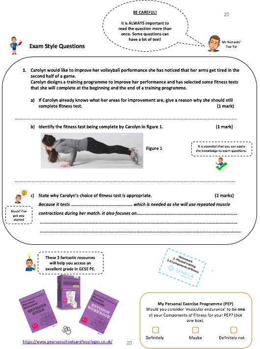 Richooo_28's tweet photo. Using word to create a Components of Fitness booklet for the students to work through. Tried to make links to both the PEP and paper 1 &amp; 2 throughout. Exam questions for students to complete after reviewing each CoF &amp; fitness test. Slow progress but nearly finished... 🐌 #Edexcel https://t.co/te3bRPNTfz