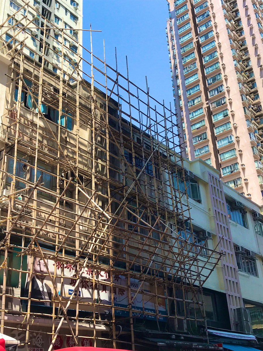 渡辺未優 香港ならでは光景かなと前から思ってたけど 工事現場の足場はどこも竹で組まれている 竹への信頼がすごい