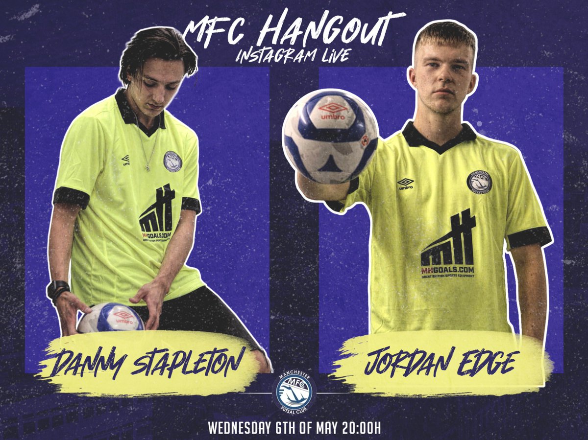 Morning Manchester! Join us next Wednesday for our first <a href="/MFC_Futsal/">Manchester Futsal Club</a> Hangout on Instagram LIVE with exclusive access to team mates from across the club every week! First up we have <a href="/England/">England</a> and @OfficialIrishFA internationals <a href="/jordantomedge/">jordan edge</a> and <a href="/dannystapleton/">Danny</a> #WeAreMFC 💙