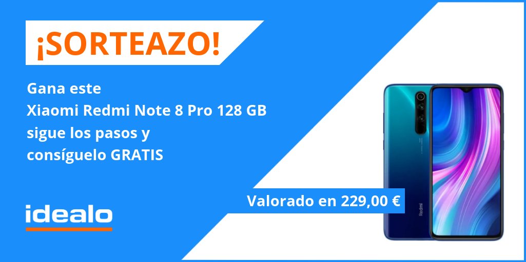 idealo_es's tweet photo. 🟠SORTEAZO🟠 Nueva oportunidad 🤩

📲 Móvil Xiaomi Redmi Note 8 Pro

1⃣ RT ➕ sigue a @idealo_es
 
2⃣ Comenta con #idealoTeBaila y etiqueta a los amigos que mejor bailen.

🍀 Ganador mañana. Condiciones: https://t.co/tzR300vZzz #DiaInternacionalDeLaDanza 💃 https://t.co/zv0sIVg7UE