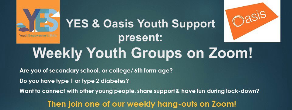 Oasis Waterloo Youth (@ohwyouth) on Twitter photo <a href="/YESsouthlondon/">YES South London</a> and @OYSupport are running Zoom gatherings for young people with diabetes, give them space to connect with others, share support and advice, and socialise. If your interested in more info pls email tom.isaac@gstt.nhs.uk <a href="/YESsouthlondon/">YES South London</a> and @OYSupport are running Zoom gatherings for young people with diabetes, give them space to connect with others, share support and advice, and socialise. If your interested in more info pls email tom.isaac@gstt.nhs.uk