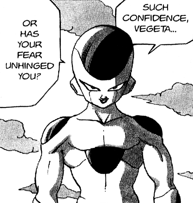 ドラゴンボール英単語 英熟語 英語表現 Pa Twitter Unhinge ʌ Nhindʒ 他 蝶番を外す ぐらつかせる 人の心を 錯乱させる たいした自信だね ベジータ それとも 恐怖のあまりアタマがおかしくなったのかな 英語 ドラゴンボール フリーザ T Co