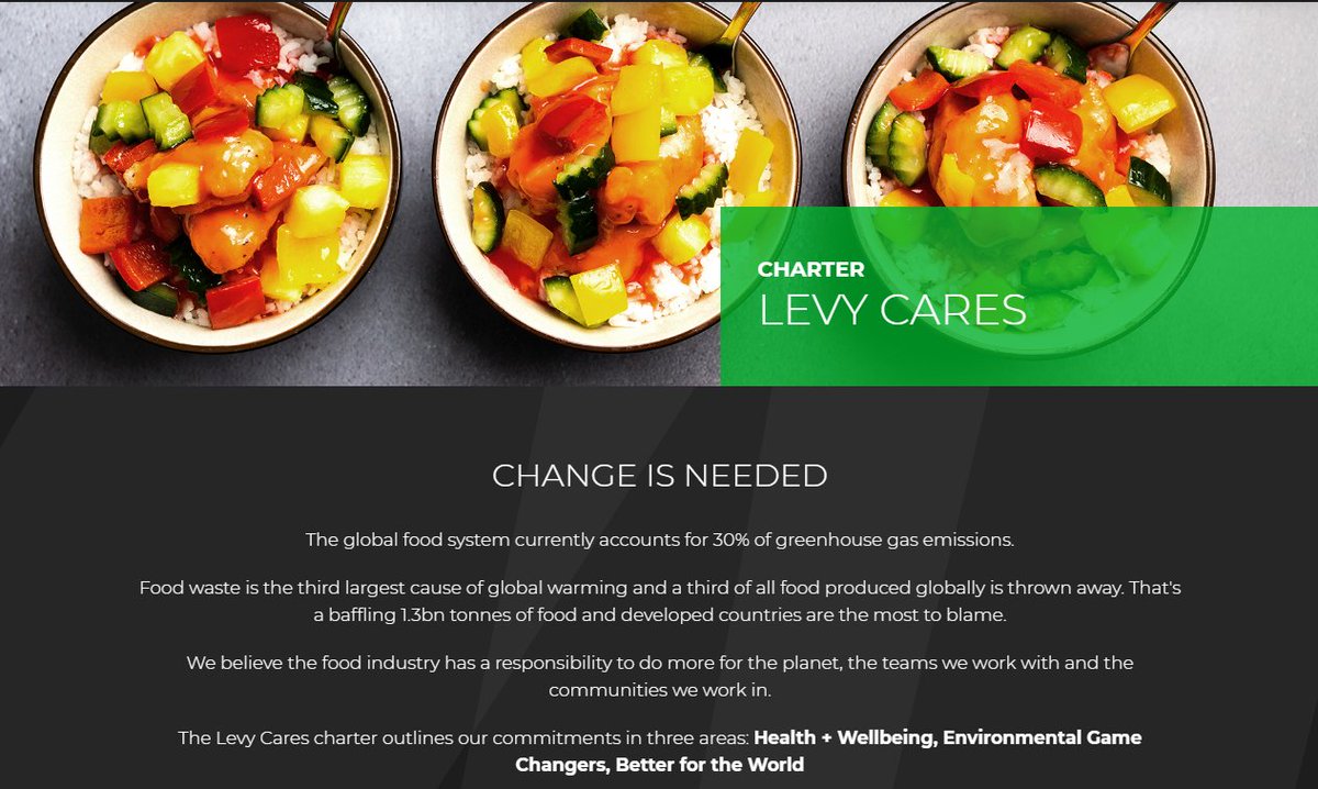 Stop Food Waste Day✖️ 

Change is needed and at Levy we care ✔️